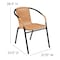 Flash Furniture Lila  Beige Rattan Indoor-Outdoor Restaurant Stack Chair, PK2 2-TLH-037-BGE-GG - alternate 9