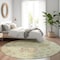 Homeroots 8' Artichoke Green Mint Green And Taupe Round Floral Washable Indoor Outdoor Area Rug 589448 - alternate 8