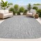 Jonathan Y Miles Modern Minimalist Radius Corner Solid Gray 6 ft. x 9 ft. Indoor/Outdoor Shaped Area Rug SHP100C-6 - alternate 1