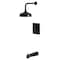 Kingston Brass Single-Handle Pressure Balanced Tub and Shower Faucet, Matte Black KB6340AX - alternate 1