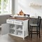 Crosley Bartlett Wood Top Kitchen Island W/X-Back Stools KF30092WH-BK - alternate 8