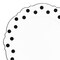 Smarty Had A Party 10.25" White with Black Dots Round Blossom Disposable Plastic Dinner Plates (120 Plates), 120PK 980-B-CASE - alternate 10