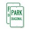 Signmission Diagonal Parking 1, 18'' X 24'' 2 Signs, Heavy Gauge Aluminum, 2PK A-1824-2PACK-24192 - alternate 1