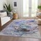 Homeroots 9' X 12' Beige Blue And Taupe Abstract Washable Indoor Outdoor Area Rug 577954 - alternate 8