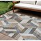 Homeroots 10' X 14' Brown Geometric Washable Indoor Outdoor Area Rug 608045 - alternate 1