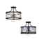 Vaxcel Holbrook 15.75-in W Bronze Bulb Semi Flush Mount Ceiling Light Clear Glass C0175 - alternate 8