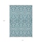 Homeroots 10' X 14' Teal Blue And Ivory Damask Washable Indoor Outdoor Area Rug 595198 - alternate 9