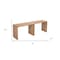 Homeroots 54in Natural Solid Wood Extendable Indoor Outdoor Bench 668842 - alternate 6