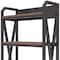 Homeroots 56" Black And Brown Metal and Wood Four Tier Etagere Bookcase 683393 - alternate 5
