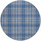 Homeroots 8' Gray Blue And Ivory Round Plaid Washable Indoor Outdoor Area Rug 597107 - alternate 7