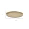 Homeroots 15in Taupe Faux Wicker Round Serving Tray 713545 - alternate 6