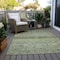 Homeroots 9' X 12' Artichoke Green Blue And Black Floral Washable Indoor Outdoor Area Rug 606174 - alternate 9