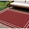 Homeroots 9' X 12' Brick Red And Ivory Indoor Outdoor Area Rug 545474 - alternate 7