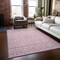 Homeroots 9' X 12' Pink And Ivory Geometric Washable Indoor Outdoor Area Rug 613799 - alternate 6