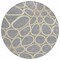 Homeroots 8' Gray Ivory And Beige Round Abstract Washable Indoor Outdoor Area Rug 600536 - alternate 7