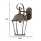 Homeroots XL Dark Brown Swing Arm Hanging Lantern Wall Light 398604 - alternate 5