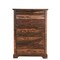 Homeroots 36" Dark Brown Solid Wood Five Drawer Chest 521232 - alternate 1