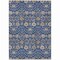 Homeroots 5' X 8' Navy Blue Brown And Beige Floral Washable Indoor Outdoor Area Rug 605432 - alternate 8