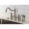 Kingston Brass Bridge Kitchen Faucet with Brass Sprayer, Brushed Nickel KS3278BPLBS - alternate 6