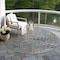 Homeroots 8' Silver Blue And Brown Round Abstract Washable Indoor Outdoor Area Rug 596832 - alternate 7