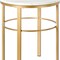 Homeroots 24" Brass And White Faux Marble And Steel Round End Table 544245 - alternate 7