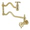 Kingston Brass Wall Mount Pot Filler Faucet, Polished Brass KS2102CG - alternate 1