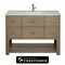 James Martin Vanities Lucian 48 in. Single Vanity, Pebble Oak w/ 3 CM Victorian Silver Silestone Top D704-V48-PBO-FVSL - alternate 1