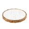 Homeroots 15" Brown And White Marble And Solid Wood Round Cheese Board 574112 - alternate 10