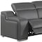 Homeroots Dark Gray Italian Leather Power Reclining L Shaped Five Piece Corner Sectional 544981 - alternate 9