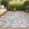 Jonathan Y Lucena Modern Medallion High-Low Light Gray/Ivory 4 ft. x 6 ft. Indoor/Outdoor Area Rug AMC104A-4 - alternate 1