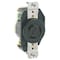 Leviton Flanged Locking Receptacle, L6-20R, 20 A, 250V AC, Single Phase, 2 Pole, Flush Mount, Black 2320-B - alternate 1