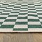 World Rug Gallery Contemporary Checkered Weather Resistant Reversible Indoor/Outdoor Rug 5 ft x 7 ft Green WR114GREEN5X7 - alternate 6