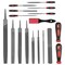 Performance Tool 17 pc. Multipurpose File Set, T12 Steel, 6 in. & 8 in. Files, Handles W7549 - alternate 7