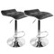 Elama 2 Piece Tufted Faux Leather Adjustable Bar Stool with Low Back in Black with Chrome Base ELM-509A-BLK - alternate 1