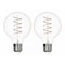 Bulbrite 4 Watt Dimmable Antique Nostalgic Curved Filament G25 Medium E26 LED Bulb, 2 PK 861403 - alternate 1