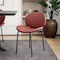 Leisuremod Servos Dining Side Chair with Upholstered Faux Leather Seat and Powder Coated Iron Frame, Bordeaux SCBL-22BOR - alternate 10