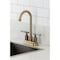 Kingston Brass Double-Handle 4" Centerset Bar Faucet, Antique Brass KB8493KPS - alternate 5