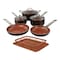 Gibson Home Copper Pan Cooking Excellence 10 Piece Nonstick Cookware Set in Copper 108436.1 - alternate 1