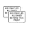 Signmission No Vehicles Allowed Beyond This Point, 12'' X 18'' 2 Signs, Heavy Gauge Aluminum, 2PK A-1218-2PACK-24933 - alternate 1