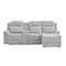 Global Furniture Usa Contemporary U8879 Grey 1 Power Pushback Sectional With Led And Global Ss Spkr U8879-GRY 1-PB SEC W/LED&GL SS SPKR - alternate 1