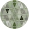 Homeroots 8' Green And Fern Green Round Geometric Washable Indoor Outdoor Area Rug 583012 - alternate 9