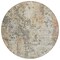 Homeroots 8' Terra Cotta Beige And Dark Gray Round Abstract Washable Indoor Outdoor Area Rug 605526 - alternate 5