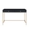 Homeroots 47" Black and Gold Writing Desk With Two Drawers 491490 - alternate 1