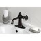 Kingston Brass One-Handle Single-Hole Bathroom Faucet with Knurled Handle and Push Pop-Up Drain, Oil Rubbed Bronze KSD3545RKZ - alternate 4