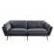 Homeroots 84" Dark Gray Sofa With Black Legs 480915 - alternate 1