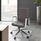 Leisuremod Aleen Office Chair in Upholstered Leather and Iron Frame with Swivel and Tilt, Grey AO19GRL - alternate 8
