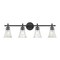 Z-Lite Belle 4-Light Vanity, 32 in W, Matte Black 7519-4V-MB - alternate 7