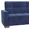 Homeroots 87" Blue Microfiber Convertible Futon Sleeper Sofa And Toss Pillows With Storage 607094 - alternate 6