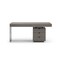 Homeroots 71" Gray Wood and Stainless Steel Computer Desk With Five Drawers 722400 - alternate 1