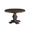 Homeroots 48" Brown Solid Wood Pedestal Base Round Top Dining Table 565243 - alternate 10